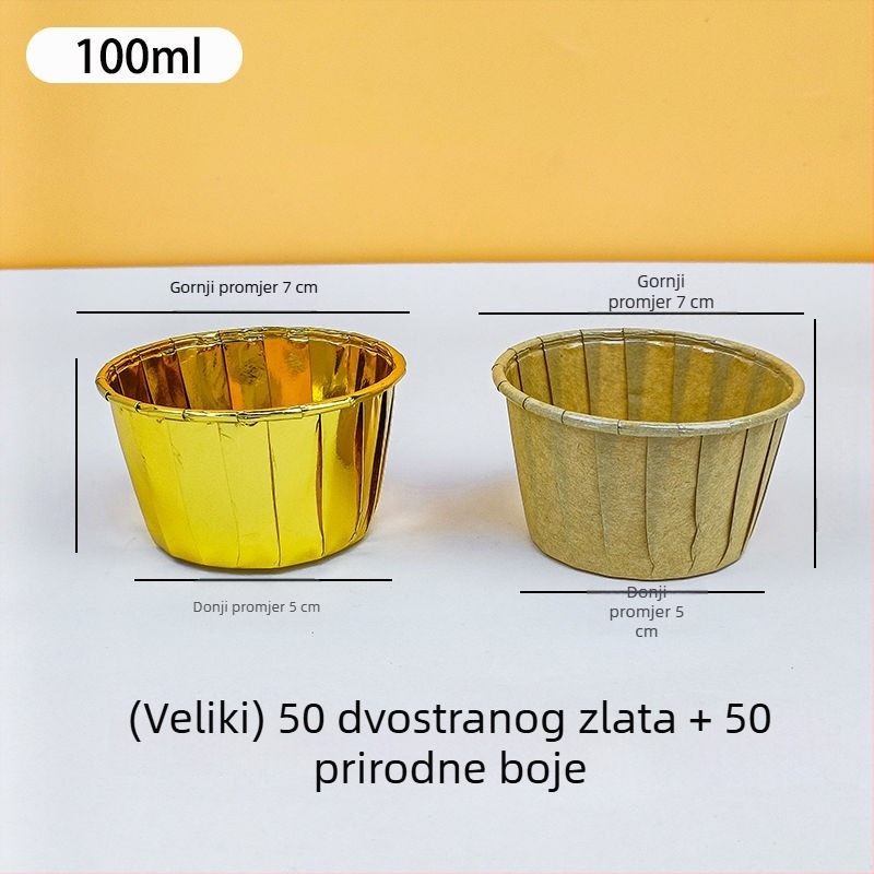 Jednokratne papirnate posudice za pečenje s gradijentnim rubom – otporne na curenje, za pečenje – mix i match za ulične štandove