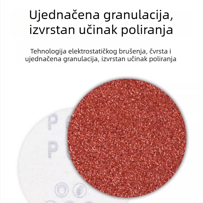 Flokirani brusni diski, kružni promjera 4/5 inča, samoljepljivi, za pneumatsku brusilicu i električnu bušilicu, suha obrada drva
