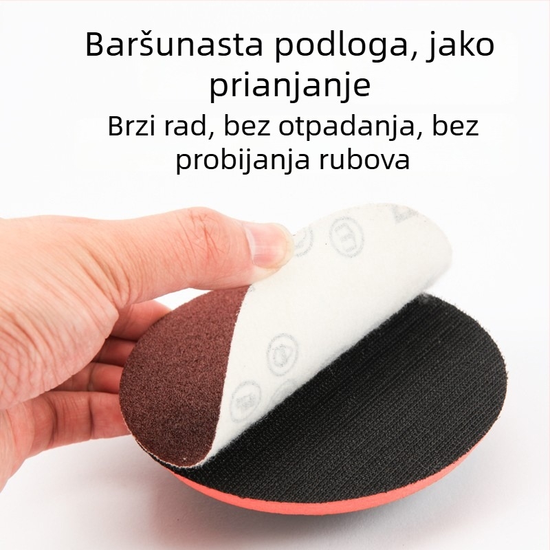 Flokirani brusni diski, kružni promjera 4/5 inča, samoljepljivi, za pneumatsku brusilicu i električnu bušilicu, suha obrada drva