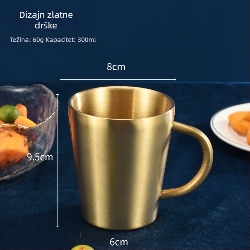 Kesler čaša za pivo od nehrđajućeg čelika 304, Instagram stil, jednoslojna kemping čaša, kapacitet 301–400 ml, jednobojna