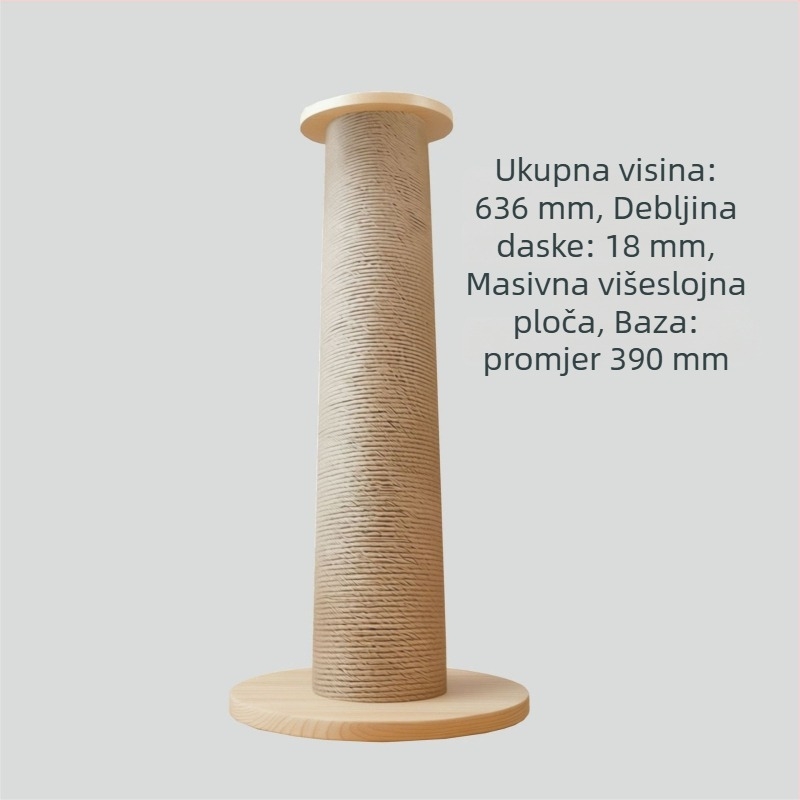 Uspravna daska za grebanje mačaka od čvrstog drveta, dodatno debela i velika, otporna na habanje, ne otpada vlakna, trajna igračka za mačke