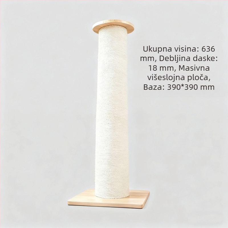 Uspravna daska za grebanje mačaka od čvrstog drveta, dodatno debela i velika, otporna na habanje, ne otpada vlakna, trajna igračka za mačke