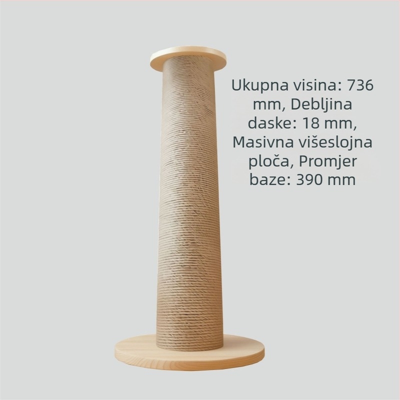 Uspravna daska za grebanje mačaka od čvrstog drveta, dodatno debela i velika, otporna na habanje, ne otpada vlakna, trajna igračka za mačke