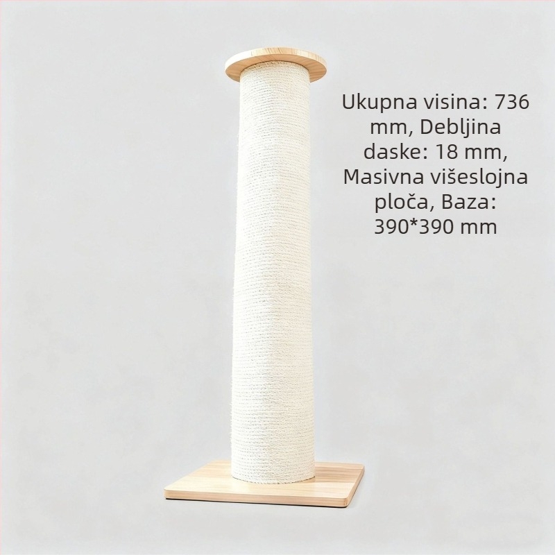 Uspravna daska za grebanje mačaka od čvrstog drveta, dodatno debela i velika, otporna na habanje, ne otpada vlakna, trajna igračka za mačke