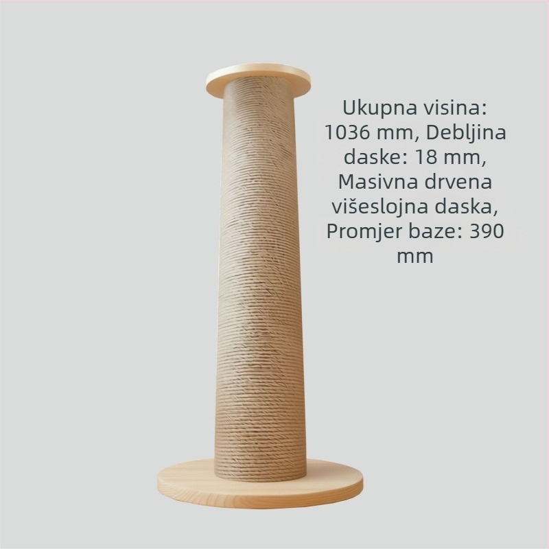 Uspravna daska za grebanje mačaka od čvrstog drveta, dodatno debela i velika, otporna na habanje, ne otpada vlakna, trajna igračka za mačke