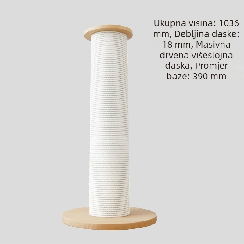 Uspravna daska za grebanje mačaka od čvrstog drveta, dodatno debela i velika, otporna na habanje, ne otpada vlakna, trajna igračka za mačke