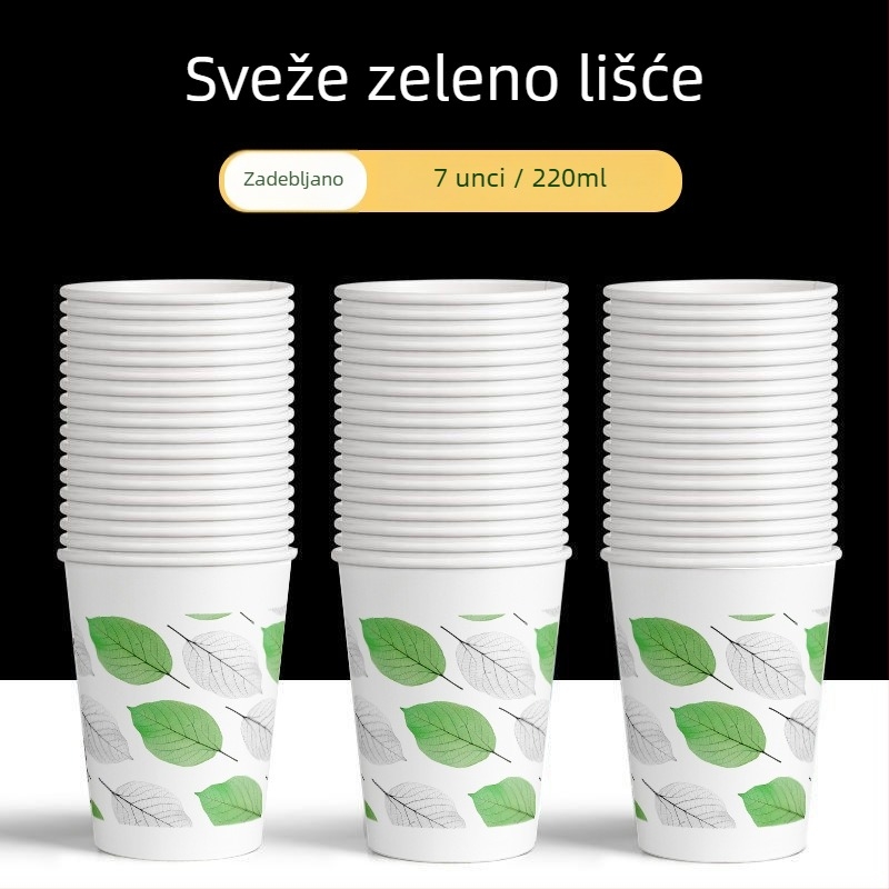 Debele jednokratne papirnate šalice za kućnu upotrebu, u kutiji, kineskog stila, kapacitet ispod 100 ml