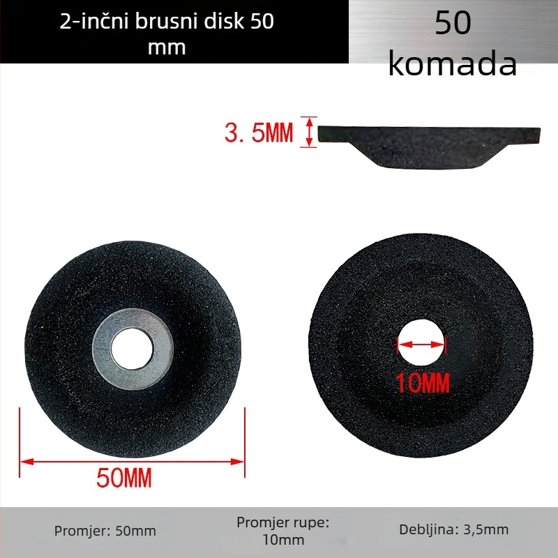 2 inčna pneumatska kutna brusna ploča – flap disk, polirajući disk, uklanjanje hrđe i burringa, promjer 50 mm