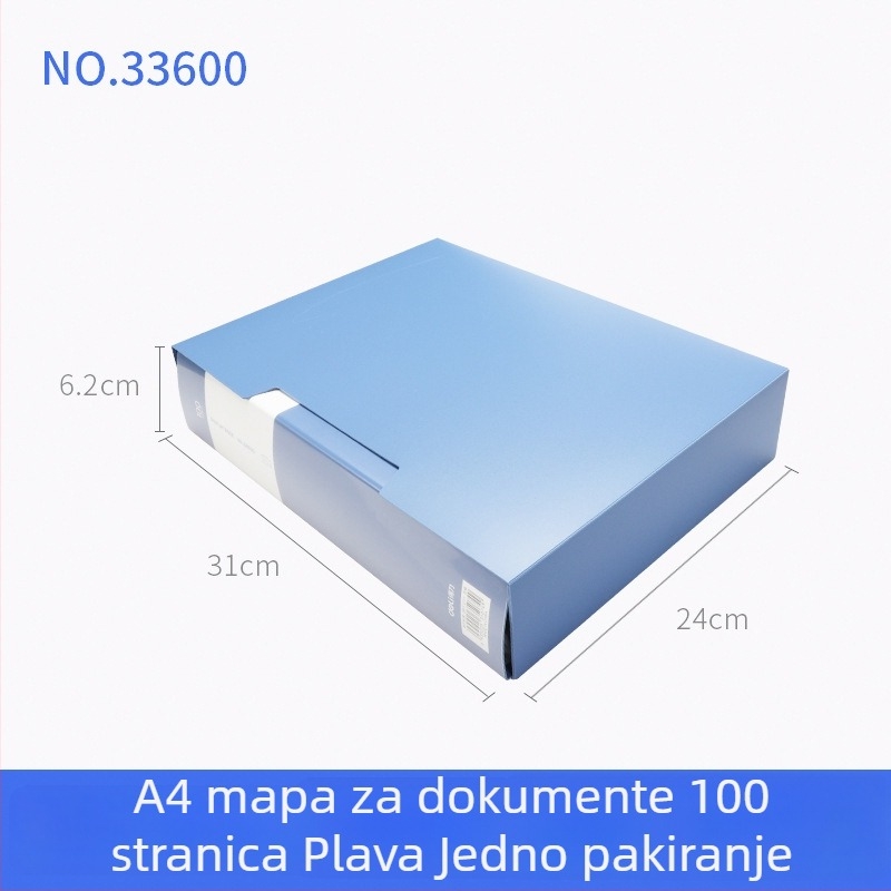 Deli 33600 serija A4, 100 stranica – višenamjenski folder za stranice i crteže