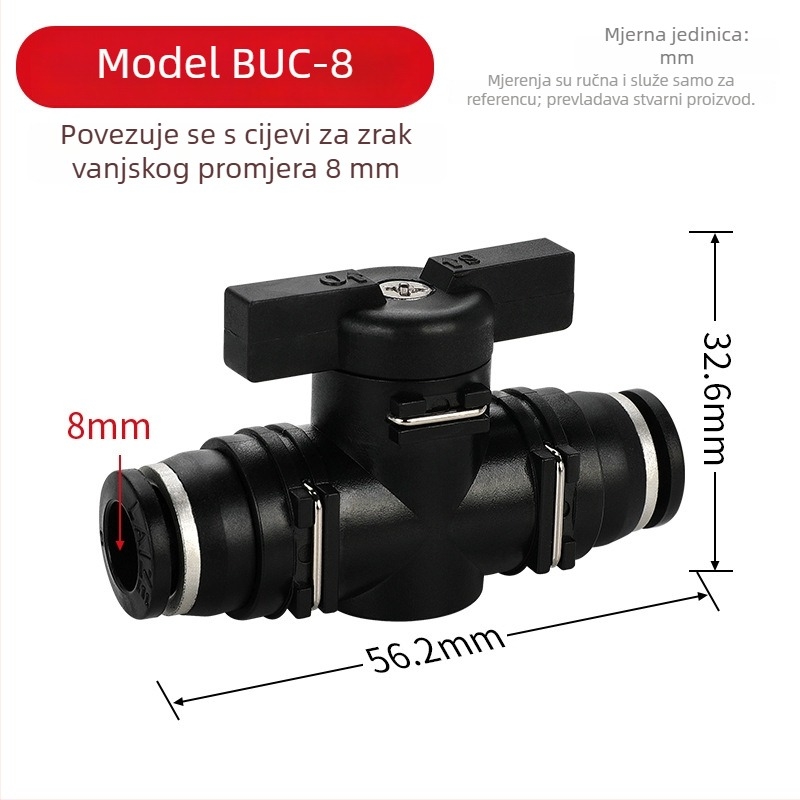 BUC-4 681012 Pneumatski brzi spojni ventil s ručnim ventilom HVFF