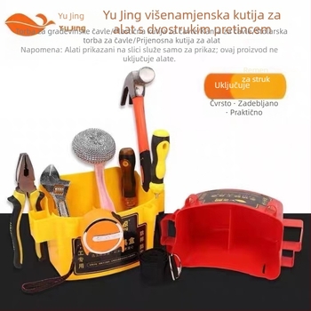 Torba za čavle za stolarske poslove s kaišem i čvrstom plastičnom kutijom