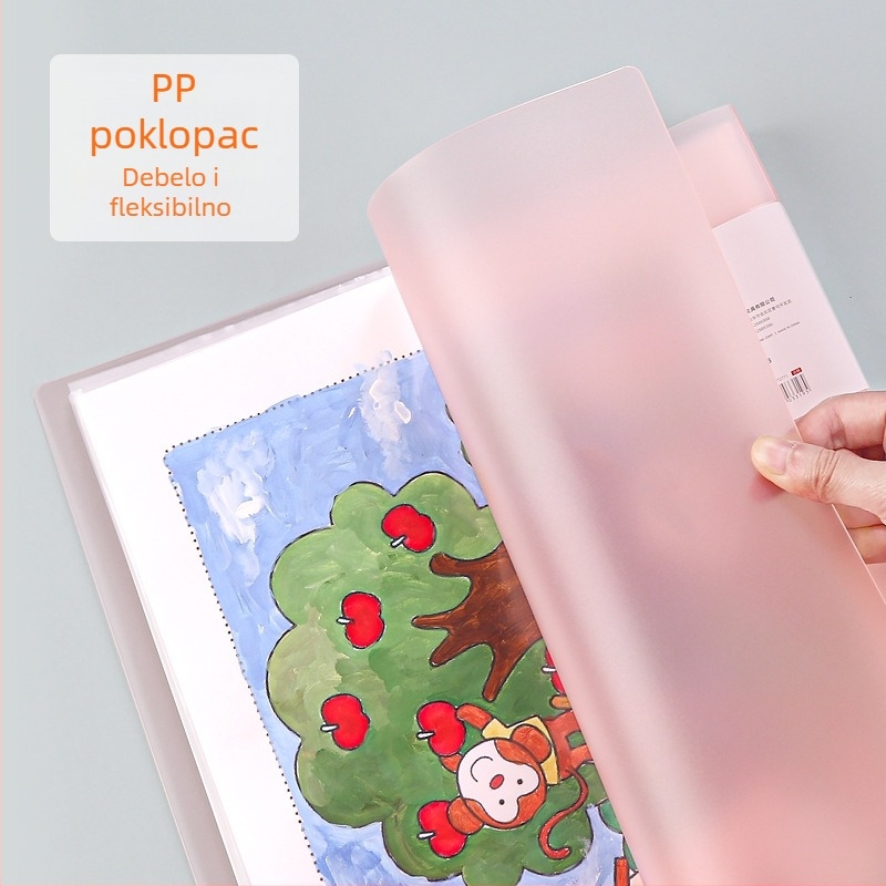 Hongtai A2 album za pohranu radova učenika i djece, A3 portfel torba, papir za crtanje 4K, 8K plakat za crtanje, bijela mapa za dokumente