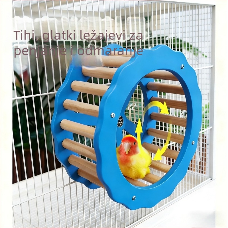Rotirajući kolut za male kućne ljubimce – igračka za papige i hamster, vježbanje i smanjenje stresa