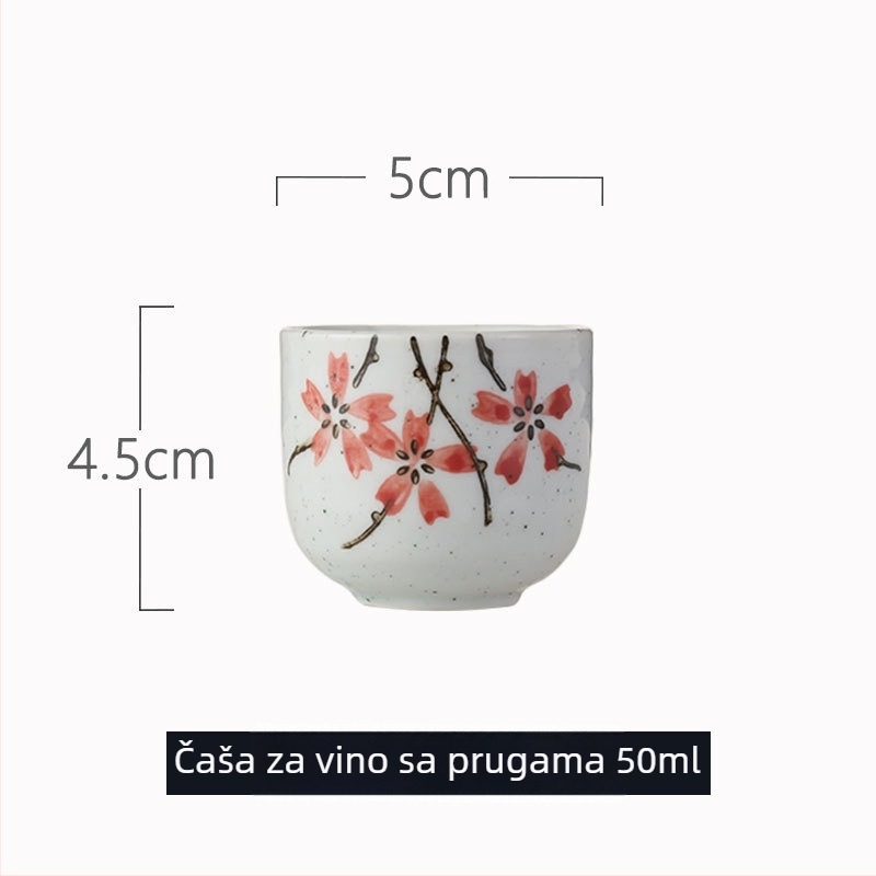 Keramički vino set u japanskom stilu s bocom i čašama, grijač vina – za restoran i kućnu uporabu