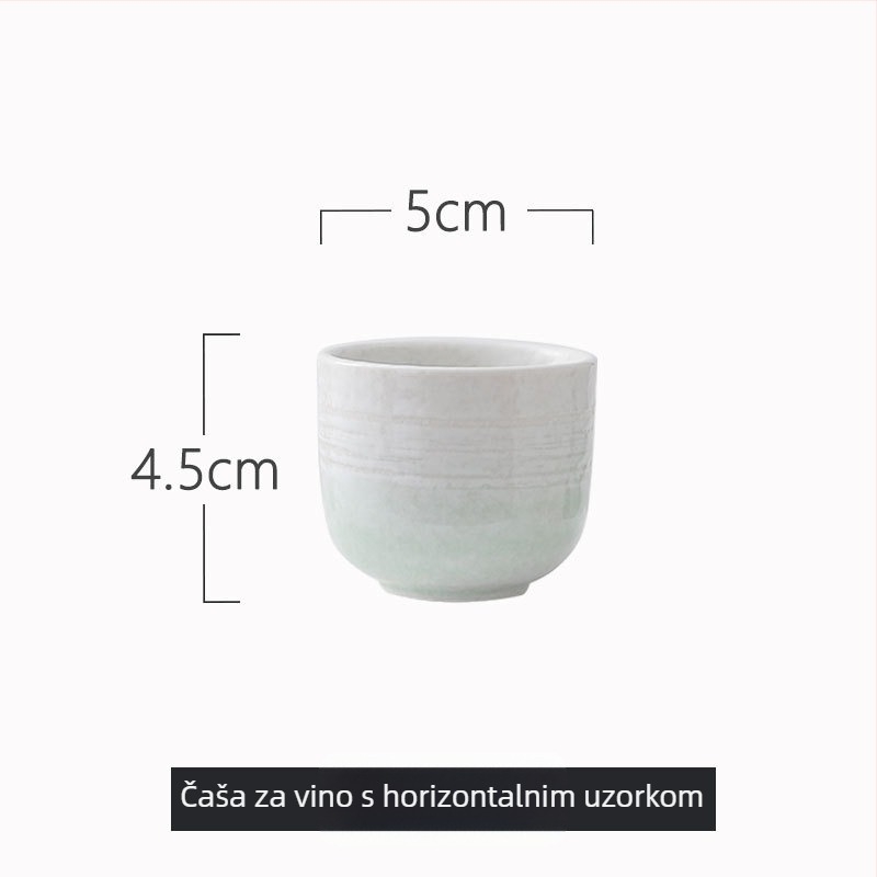 Keramički vino set u japanskom stilu s bocom i čašama, grijač vina – za restoran i kućnu uporabu