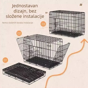 Sklopiva unutarnja kućica za pse s pladnjem za toaletu, pogodna za pse srednje i manje veličine (Teddy/Bichon)