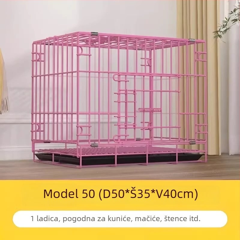 Sklopiva unutarnja kućica za pse s pladnjem za toaletu, pogodna za pse srednje i manje veličine (Teddy/Bichon)