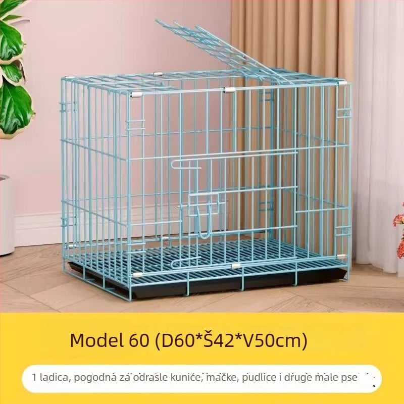 Sklopiva unutarnja kućica za pse s pladnjem za toaletu, pogodna za pse srednje i manje veličine (Teddy/Bichon)
