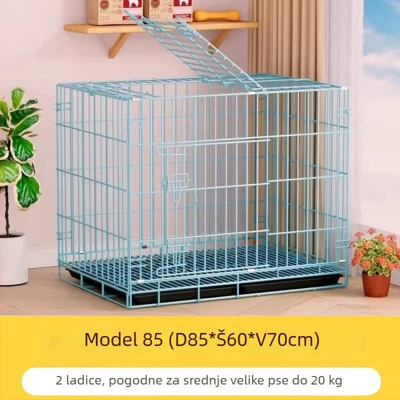 Sklopiva unutarnja kućica za pse s pladnjem za toaletu, pogodna za pse srednje i manje veličine (Teddy/Bichon)