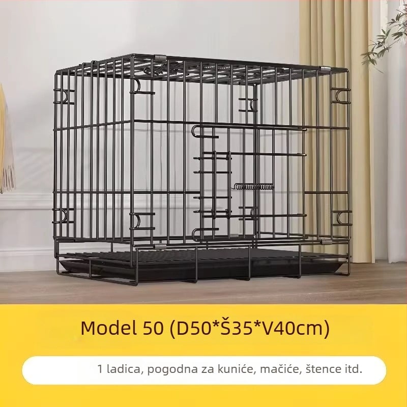 Sklopiva unutarnja kućica za pse s pladnjem za toaletu, pogodna za pse srednje i manje veličine (Teddy/Bichon)