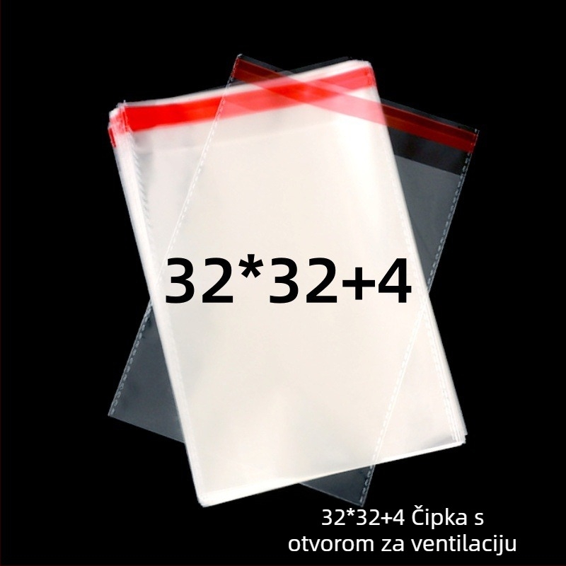 OPP prozirna torbica za šalove, samoljepljiva vrećica, matirana vrećica sa zatvaračem i tiskanim dizajnom