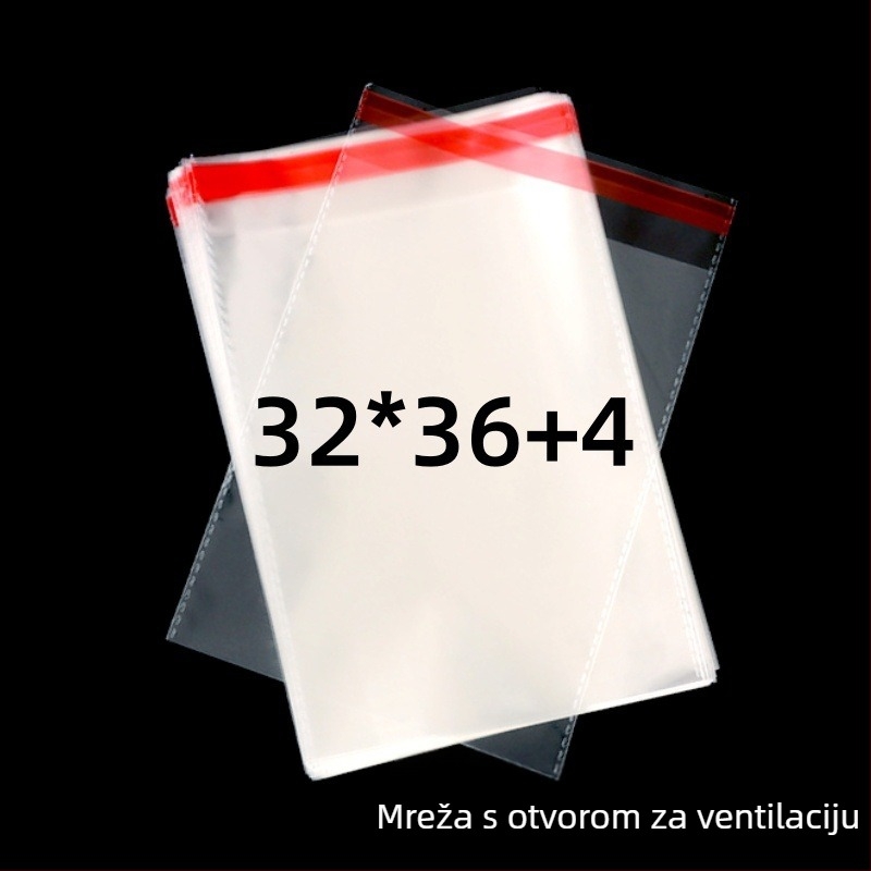 OPP prozirna torbica za šalove, samoljepljiva vrećica, matirana vrećica sa zatvaračem i tiskanim dizajnom