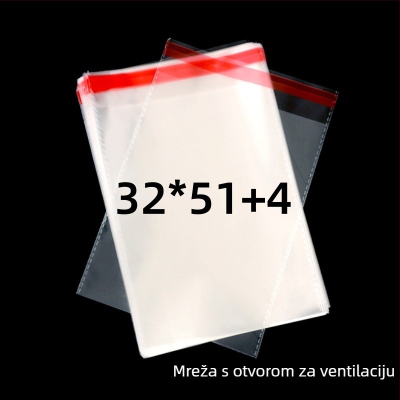 OPP prozirna torbica za šalove, samoljepljiva vrećica, matirana vrećica sa zatvaračem i tiskanim dizajnom
