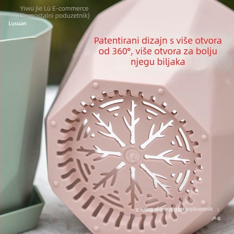 Nordijski minimalistički lonac za sukulente od smole, debeli i otporni, prozračan, imitira keramiku