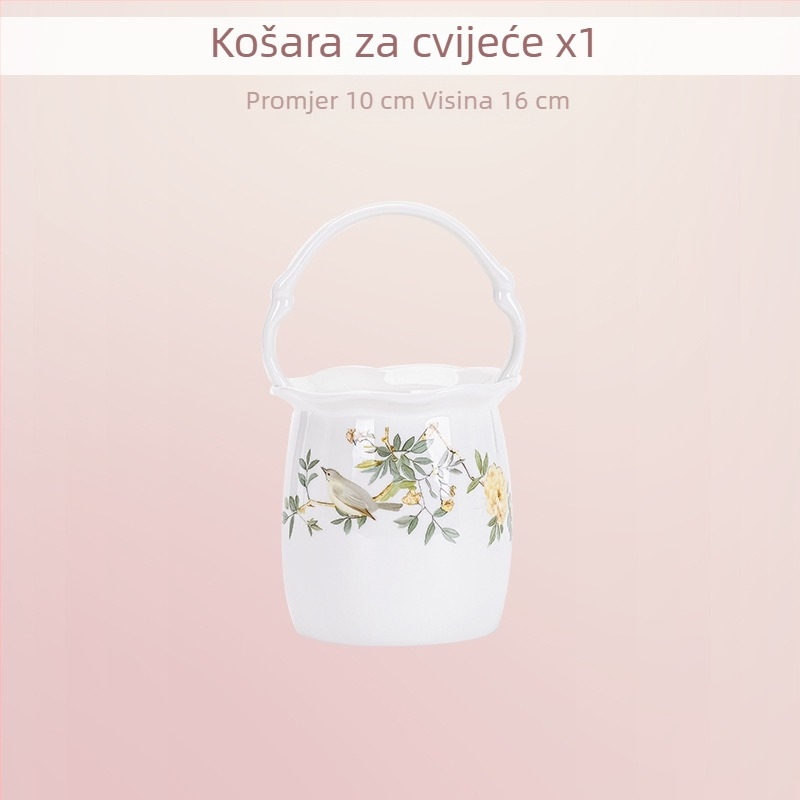 Set posuđa od kostnog porculana s podglazurnim dizajnom — zdjele i tanjuri u modernom kineskom stilu