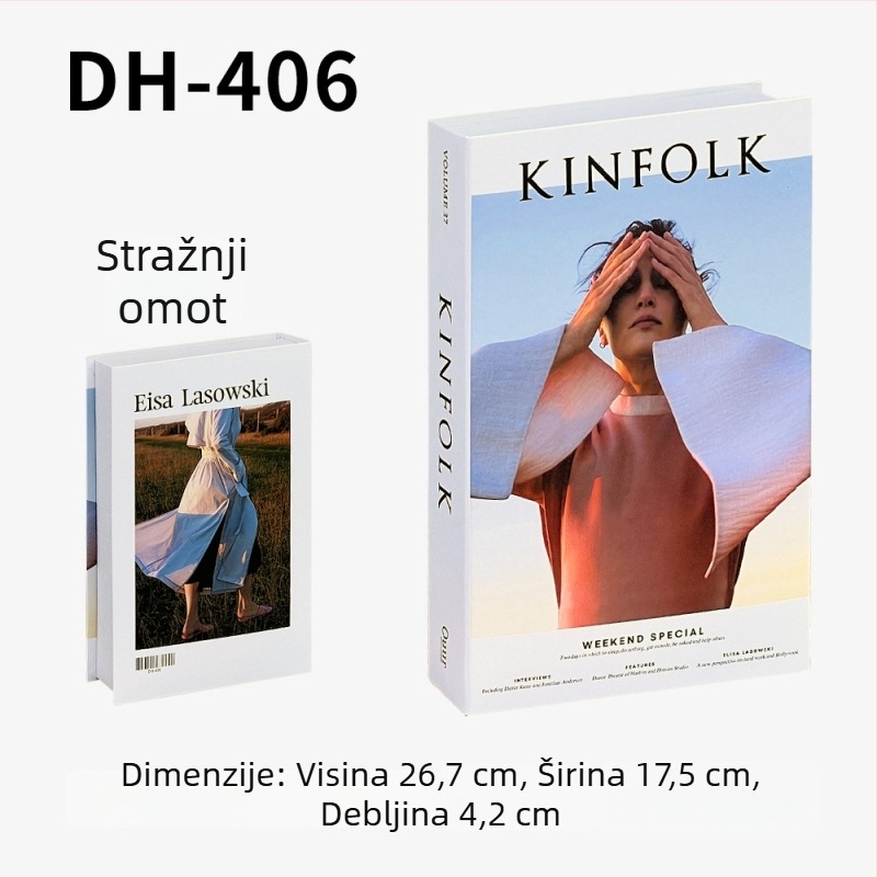 Instagram stil minimalistička dekorativna lažna knjiga kao rekvizita za modne fotografije