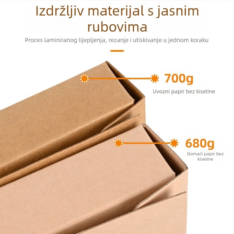 Debela arhivska kutija od bezkiselinskog kraft papira, A4 veličina, za dokumente, mogućnost tiskanja logotipa
