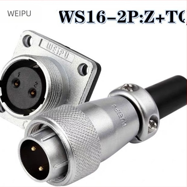 Weipu WS16 avionski utikač i industrijski kabelski konektor, 2P–10P, PPS izolator