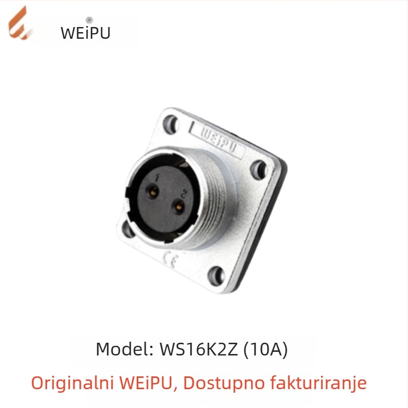 Weipu WS16 avionski utikač i industrijski kabelski konektor, 2P–10P, PPS izolator