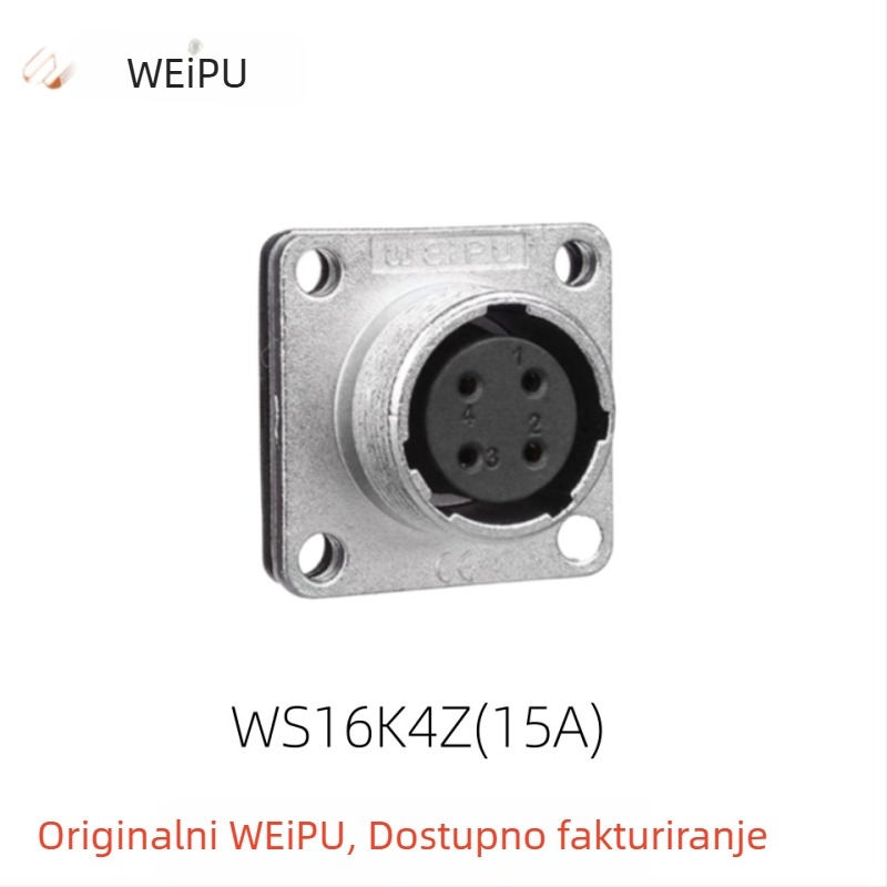 Weipu WS16 avionski utikač i industrijski kabelski konektor, 2P–10P, PPS izolator