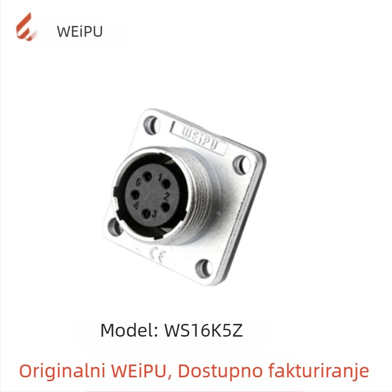 Weipu WS16 avionski utikač i industrijski kabelski konektor, 2P–10P, PPS izolator
