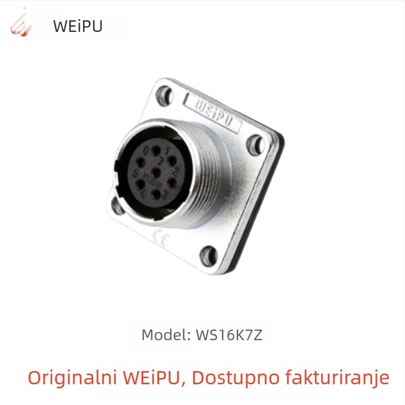 Weipu WS16 avionski utikač i industrijski kabelski konektor, 2P–10P, PPS izolator