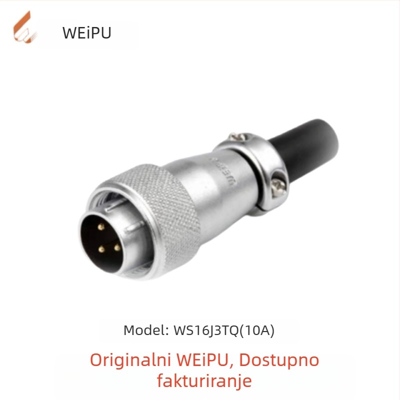 Weipu WS16 avionski utikač i industrijski kabelski konektor, 2P–10P, PPS izolator