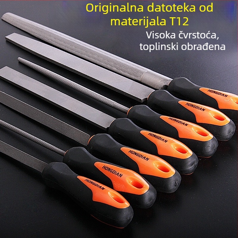 Pilnik od čelika T12 za poliranje metala, fin zubi, ravni pilnik, polukružni i trokutični alat za oblikovanje drveta