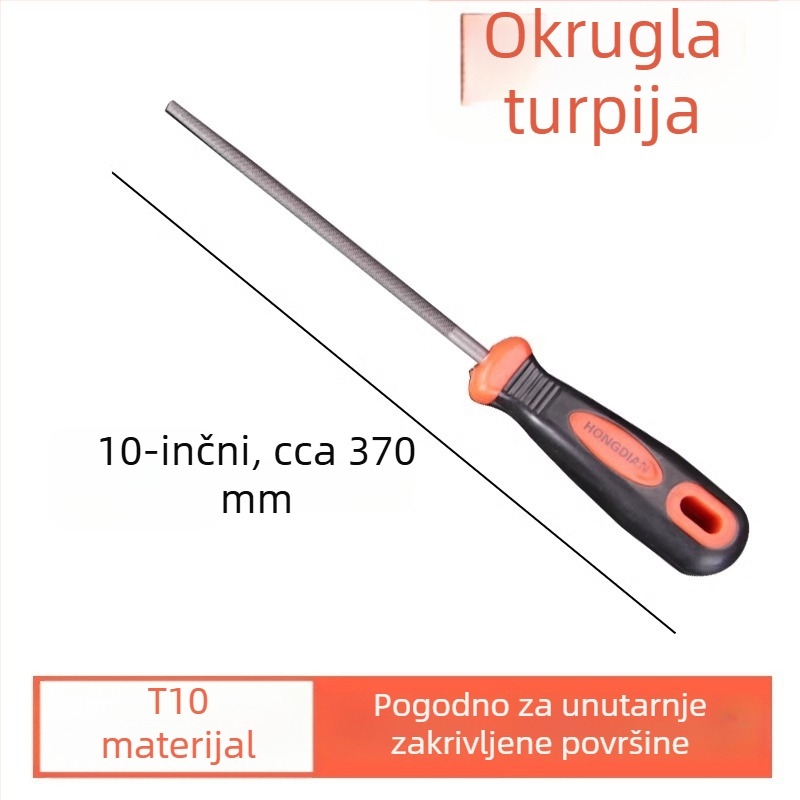 Pilnik od čelika T12 za poliranje metala, fin zubi, ravni pilnik, polukružni i trokutični alat za oblikovanje drveta