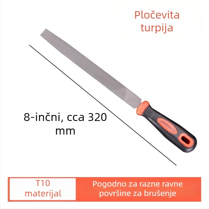 Pilnik od čelika T12 za poliranje metala, fin zubi, ravni pilnik, polukružni i trokutični alat za oblikovanje drveta