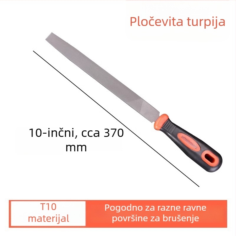 Pilnik od čelika T12 za poliranje metala, fin zubi, ravni pilnik, polukružni i trokutični alat za oblikovanje drveta