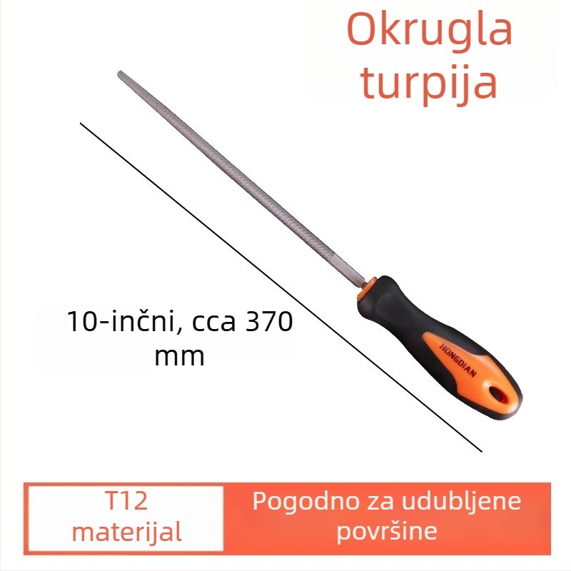 Pilnik od čelika T12 za poliranje metala, fin zubi, ravni pilnik, polukružni i trokutični alat za oblikovanje drveta