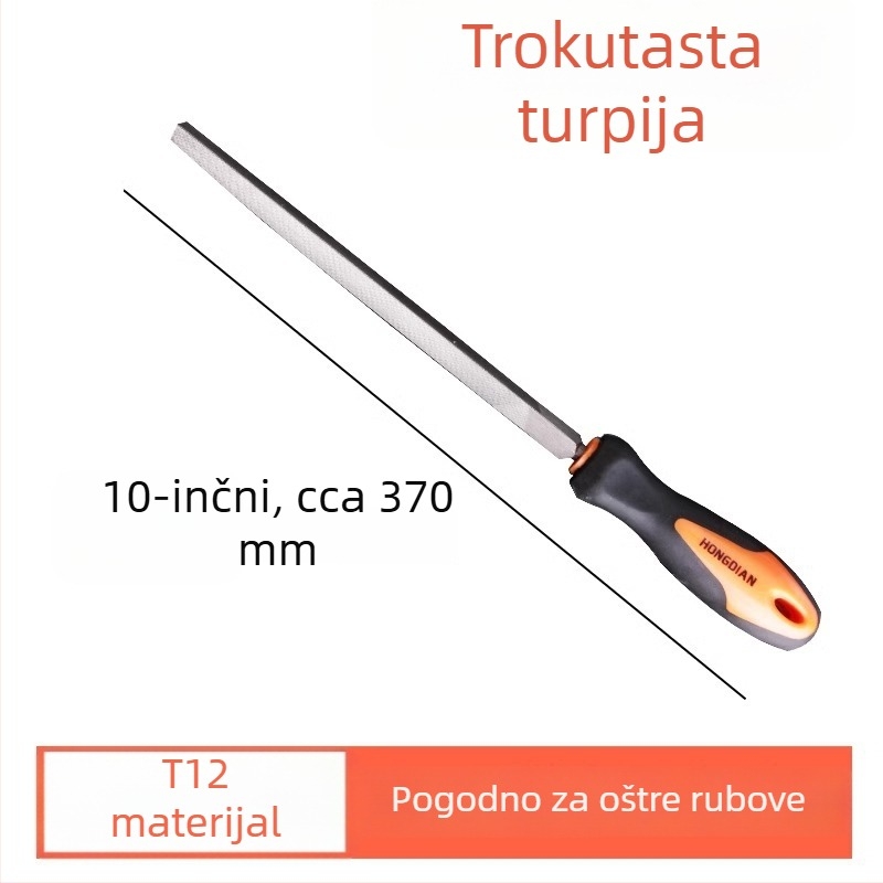 Pilnik od čelika T12 za poliranje metala, fin zubi, ravni pilnik, polukružni i trokutični alat za oblikovanje drveta