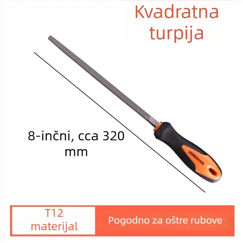 Pilnik od čelika T12 za poliranje metala, fin zubi, ravni pilnik, polukružni i trokutični alat za oblikovanje drveta
