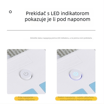 Višestruki panel utičnica s dugim kabelom za dom i studentski dom