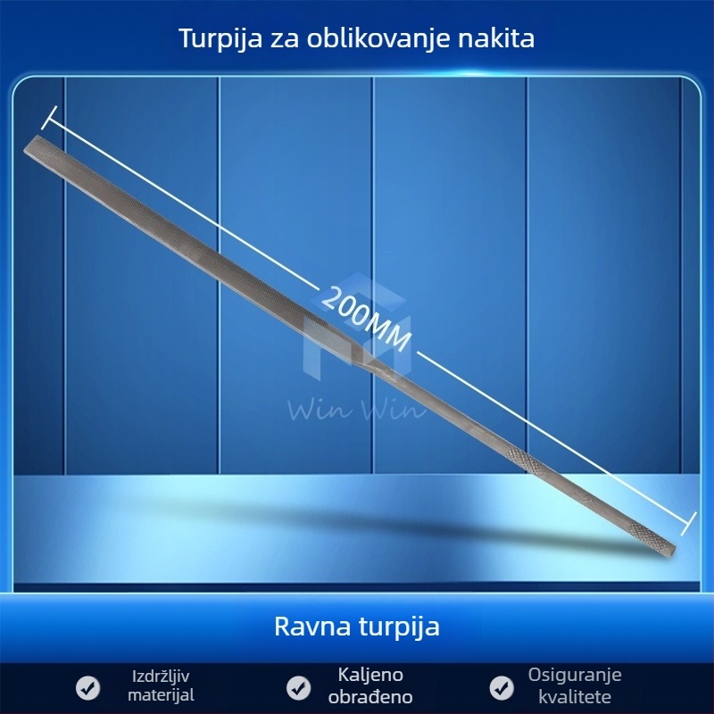 Set fajlova za oblikovanje nakita: trokutasti, polukružni, bambusov list i ravni fajlovi, duljina 200/140 mm, Pigeon brendirani alat za poliranje.