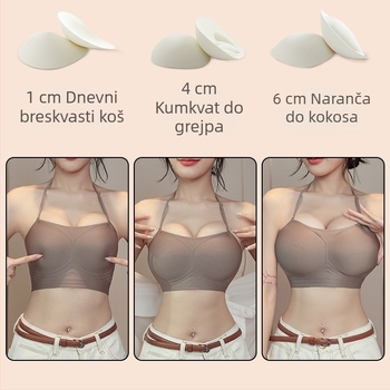 Halter grudnjak za mali bust, s punjenim čašicama, podesivim trakama, bez leđa, seksi dizajn