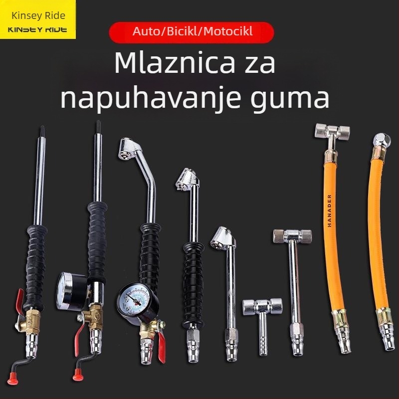 Duža za napuhavanje guma za automobile, motocikle, bicikle i kamione