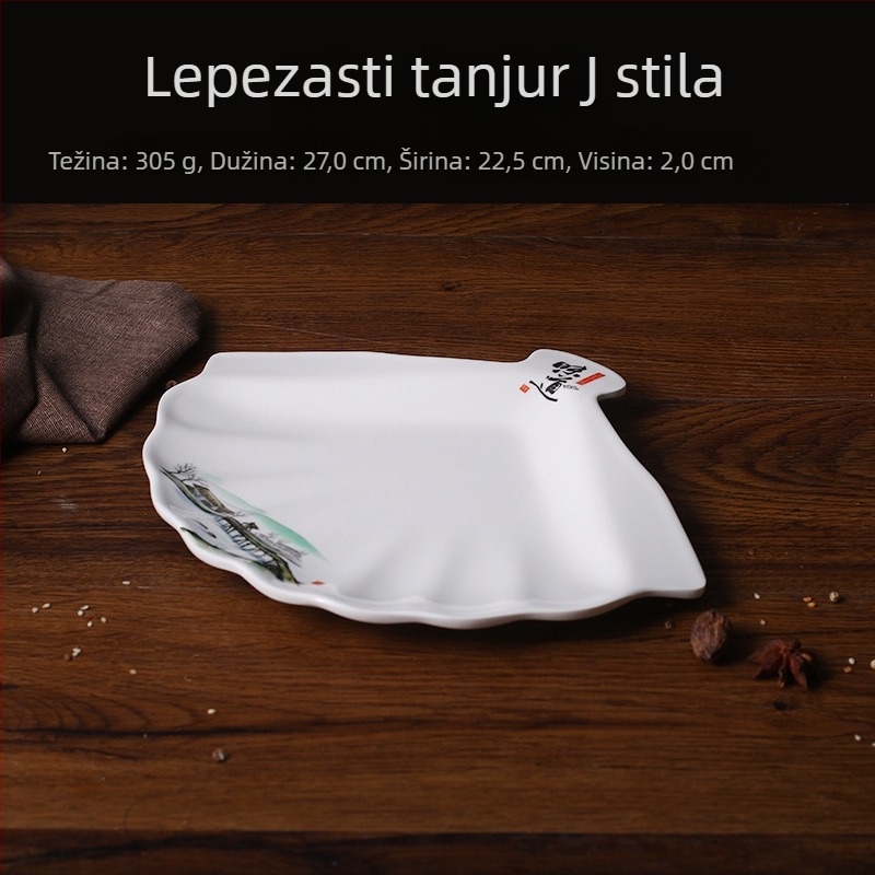 A5 melamin tanjur – kreativni tanjur s nepravilan oblikom, imitacija porculana, za obroke i grickalice