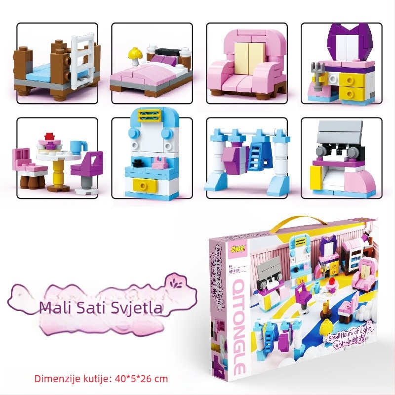 Lego-kompatibilan set od 8 u 1 malih blokova za dječake, edukativna igračka, poklon kutija